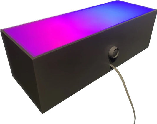 Pedestal, Table top and lighted - 20x7.5x6.5”H - Dual RGB LED WiFi bulbs pre-installed - handmade, Art Display Pedestal